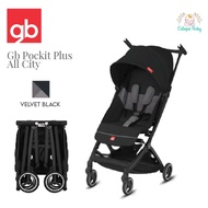 Gb Pockit Plus ALL CITY Baby Stroller - World Lightweight Stroller with Reclining Seat 6mth to 22kg- VELVET-BLACK