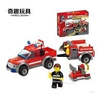 type intelligence building fire series puzzle toy fire truck