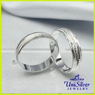 ❂ ♨ ◵ Unisilver 925 Sterling Silver Wedding Band Ring (WR175-1001)