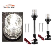[Baoblaze] White LED Fold Down Boat Stern Light Boat Anchor Light for Pontoon And Fishing Boat