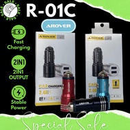 SAVER CAR CHARGER R-01C 2 USB 2in1 FAST CHARGING STILL POWER CAR CHARGER