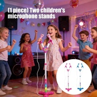youn Kids Adjustable Double Microphone Stand for Family Entertainment ABS Material