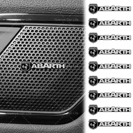 2/4/10pcs Metal Car Audio Sticker Car Stereo Logo Music Player Decoration for FIAT ABARTH 500 500L 1