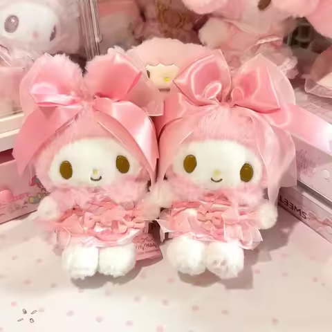Kawaii My Melody 50Th Anniversary Limited Cute Plush Keychain Backpack Charm Cute Pendant Trend Acce