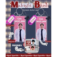 Midnight Blush Keychain ACTOR KDRAMA VER + Hangul Name + Butterfly Charm