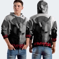 Eminem Horns Fullprint Hoodie Jacket, Polyester Jersey Material