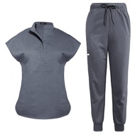 niaahinn Scrubs Set for Women Nurse Uniform Jogger Suit Stretch Top & Pants with Multi Pocket for Nu