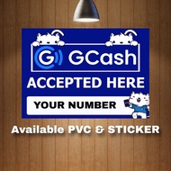 Gcash Signage PVC & Sticker Long Lasting Non Faded