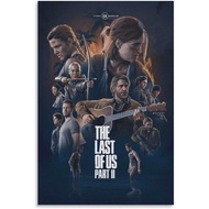 BUJIAN Last of Us Part 2 Canvas Art Poster and Wall Art Picture Print Modern Family Bedroom Decor Po