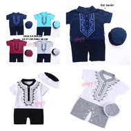 Baby Aqiqah Koko Romper Round Cap 0-6 Months