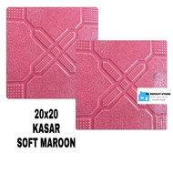 KERAMIK LANTAI 20X20 KASAR- KERAMIK KAMAR MANDI SOFT MAROON-KERAMIK