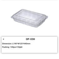 OPS OP-3H clear food container ( ±100pcs) / Bekas makanan OPS OP-3H ( ±100pcs)