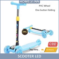 Kickboard SCOOTER - Children's SCOOTER - 3-wheels - Children's OTOPED - Wheels With LED Lights - HBC998 Toys Educational Steering Wheel Gifts Sets Boys Girls Assorted Colors Pastel Musical Games Outdoor Play In Folding Funny Unique Viral Aesthetic Toddler