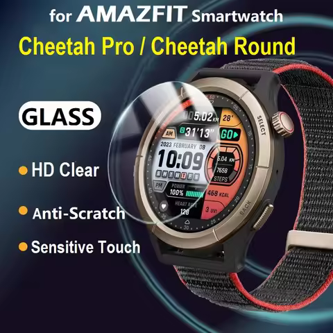 5PCS Smart Watch Screen Protector for AMAZFIT Cheetah Round / Cheetah Pro Tempered Glass Protective 