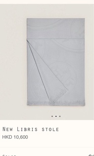hermes cashmere 85% silk 15% scarf 頸巾圍巾 New Libris stole