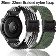 20mm 22mm Braided Nylon Strap For Huawei Watch 5 GT6/GT5/GT4 Pro 46mm Parachute Buckle Comfortable B