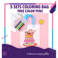 [5 SETS][FREE SHIPPING]Kids Painting Colouring Eco Bag Birthday Party Gift Goodies Door Gift Ideas