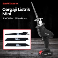 Taffware Cordless Electric Saw for Cutting Wood, Pipes, Twigs, and Small Boards