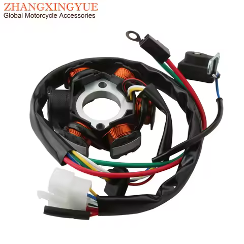 Scooter 6-Coil Dio50 Magneto Stator For Honda Dio AF17 AF18 AF27 AF28 Bali50 SFX50 50cc 2-Stroke