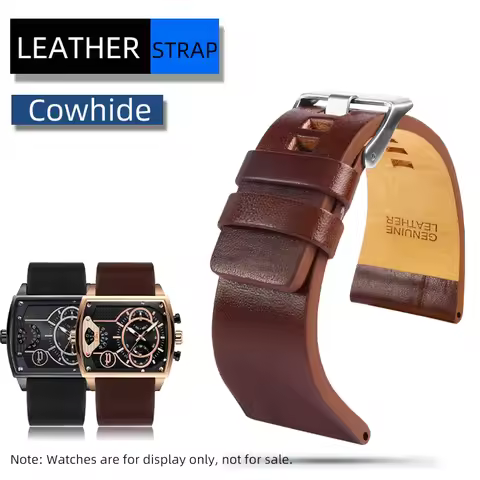 Men's Leather Watch Band for Diesel DZ7396 DZ1206 DZ1399 DZ1405 22-32mm Replacement watch Strap Larg