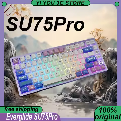 Everglide SU75Pro Magnetic Axis Wired Type-C 0.001mmRT Gasket Aluminum Alloy 8K ARGB PC Esports Lapt