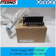 Power Supply S8FS-C35024J+bracket 24VDC 14.6A Omron