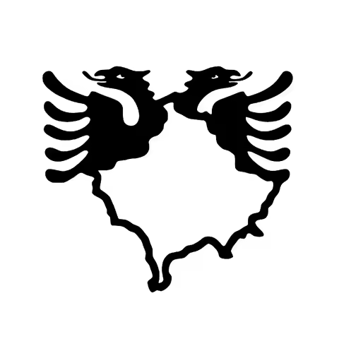 70051# Die-Cut Vinyl Decal Kosovo Map Albania Eagle Car Sticker Waterproof Auto Decors on Truck Bump