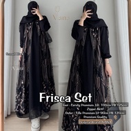 FRISKA SET Original BY Alana oneset setdress inner dress ceruty and premium outer tille