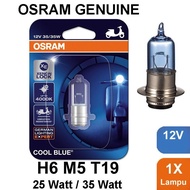 LAMPU DEPAN OSRAM HALOGEN KAKI 1 H6 M5 COOL BLUE 12V 25 &amp; 35W
