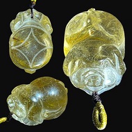 OLINA DESIGN精品頂級超七草莓晶超七紫紅髮六角星藍針金字塔吊墜