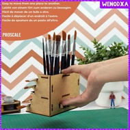 [Wenodxa] Wooden Paint Brush Holder Art Supply Storage Rack Wood Paint Brush Rack Holding