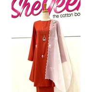 Kurung Riau Laraa in Brick Orange