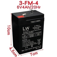 LW Battery 3-FM-4 6V4AH 20HR LIWEI Battery Electric Children's Car Toy Car Battery