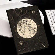 1 Black Fi Style Based Moon, Planet And Starry-Sky-Element Protective Tablet Case,Tablet Case With P
