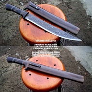 golok sembelih baja pamor Damaskus