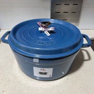 [全新有保養] Staub 夜光藍 26cm 閃閃鑄鐵鍋 cast iron 5.25L