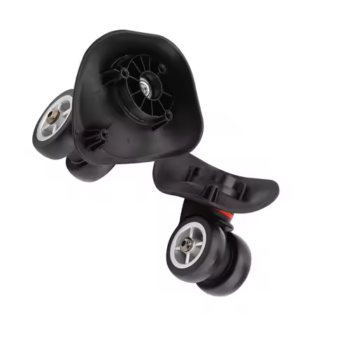 1Pair Durable PVC Luggage Wheel Replacement Black Swivel Casters Suitcase Wheel Trolley Wheels Bagga