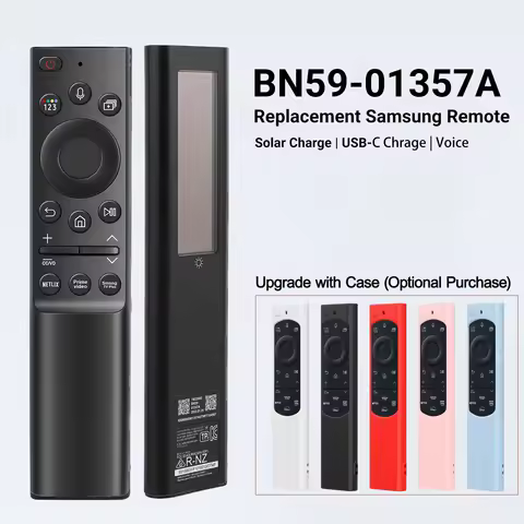 BN59-01357A 01357L 01363L 01364TM2180E Solar Voice Remote Compatible with Remote Solar/USB-C Chargin