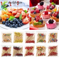 DUCKIHOGAN Bamboo Pick, Wooden Disposable Cocktail Fork, Picnic Party Supplies Cocktail Pick Picnic 