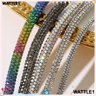 WTTLE Glass Crystal Cord DIY Shoelace Bracelet Bridal Dress Full Rhinestone Pipe