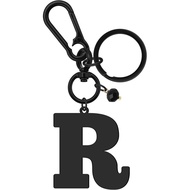 Initial Keyring Gifts Black Letter Keychain for Women Initial Letter Keyring for Backpack Black Keyc