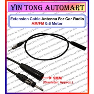 Extension Cable Antenna for Car Radio AM/FM 0.6 Meter Or L-Shape 0.5 Meter - 1PC