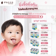 กระดาษเช็ดลิ้น เช็ดฟันเด็ก 🇯🇵 DACCO ของแท้ JAPAN กระดาษคอตตอนในน้ำแร่บริสุทธิ์ 100% WET BABY COTTON 