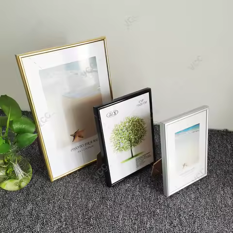 Aluminum Picture Frame Classic Certificate Frame For Wall Hanging With Plastic Glass Metal Photo Fra