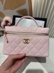 Chanel 26c lp 盒子包櫻花粉色金扣
