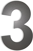 KTC-HOME - Premium House Number Iron Glimmer with Mounting Material - Powder Coated - Arial - Height