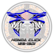 HONDA CLICK 125-150i SHARK SIDE DECALS