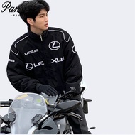 PANDA Lexus F1 Racing Jacket Varsity Jackets For Men Vintage Embroidered Motorcycle Coat With Zipper