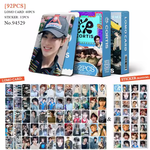 92Pcs/Set Kpop Idol CORTIS New Album Series Lomo Cards And Stickers Postcards Martin James Juhoon Se