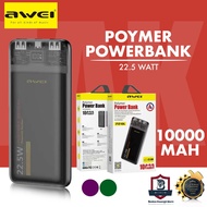Awei P24K 10000mAh Powerbank 22.5W Super Power Bank Pawer Bank Portable Dart Bank Kuasa Quick Charge